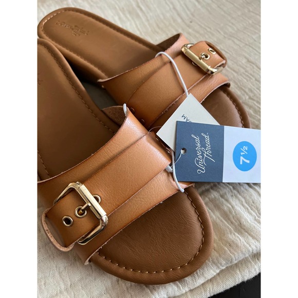 COPY - UNIVERSAL THREAD SLIP ON SANDALS COGNAC - Picture 3 of 6